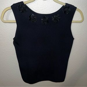 Vintage Floral Appliqué Top